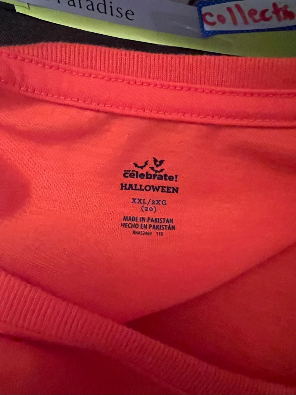 Orange Pumpkin Face Costume Shirt - Picture 7 of 17